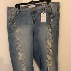 Torrid Destructed Denim Jeans